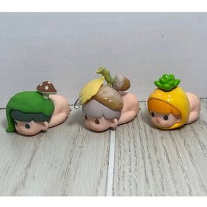 Heyone Mini Secret Garden Beans Lot of 3 Bean Figures Pineapple Mushroom Leaf